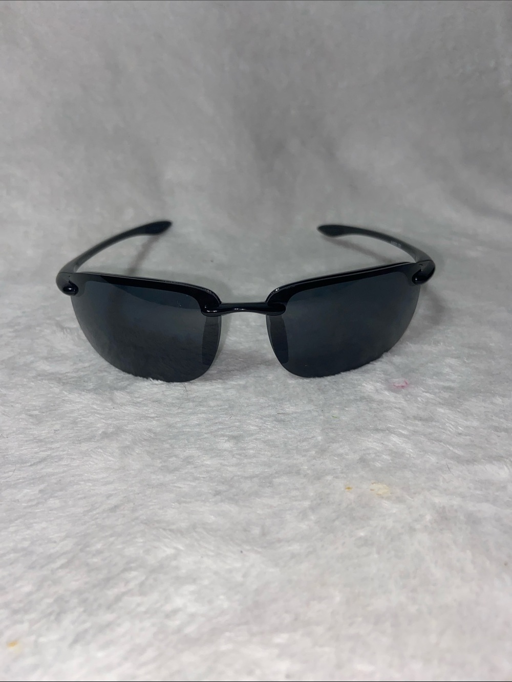 Men's Black Rimless Swim Sunglasses
